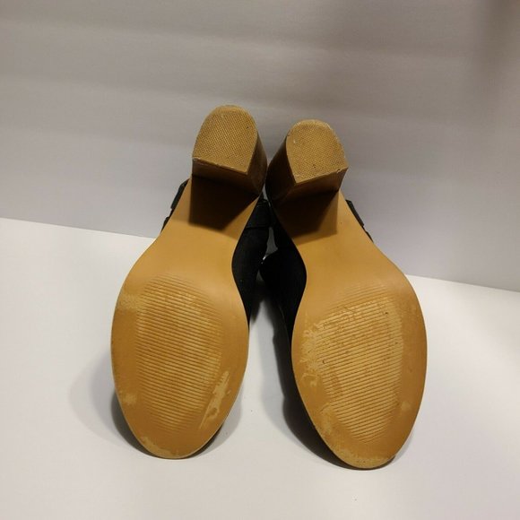 Women's Steve Madden Black Leather Sling‎ Back Sandal Size 6M - Picture 4 of 10